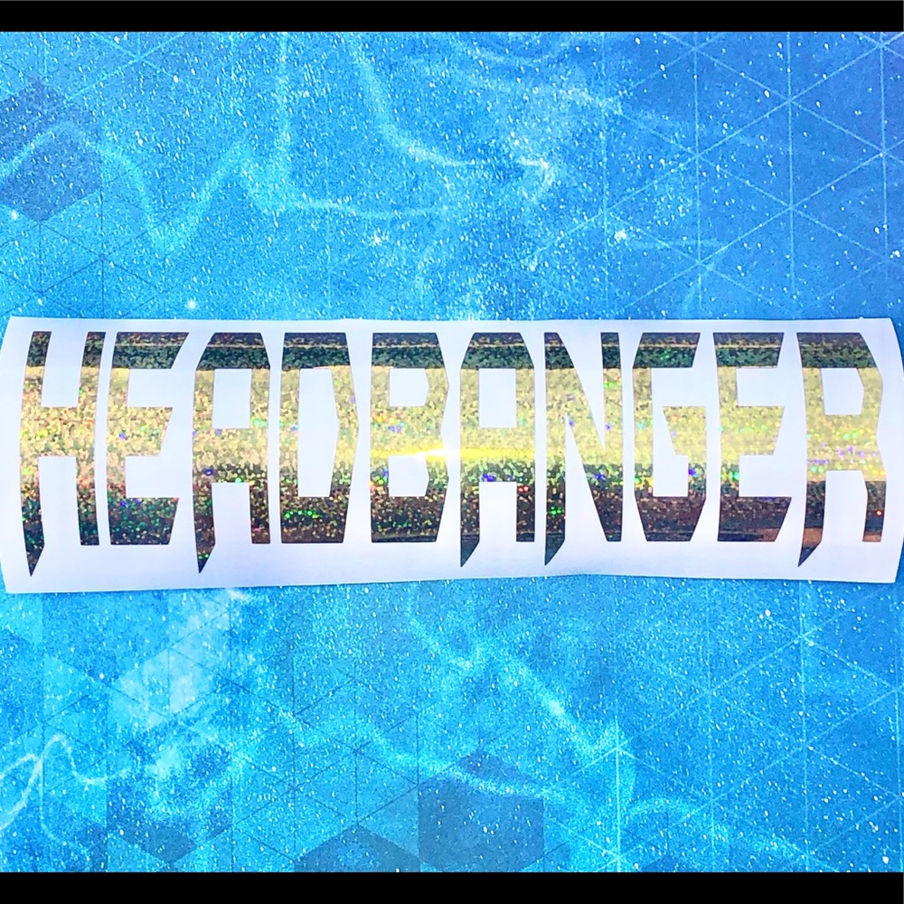 HEADBANGER Vinyl Sticker - Gold Dust